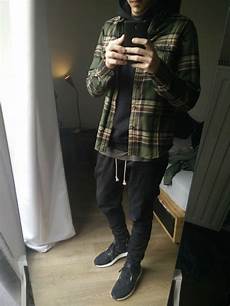Flannel Over Hoodie